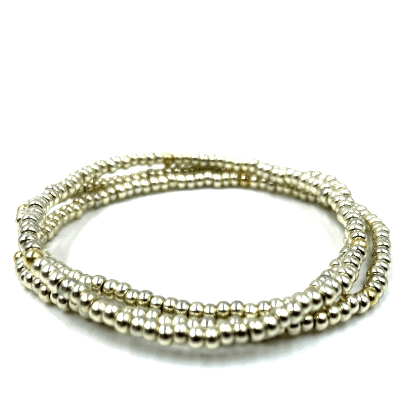Erin Gray Classic Bracelet Stack in Platinum + Gold Filled