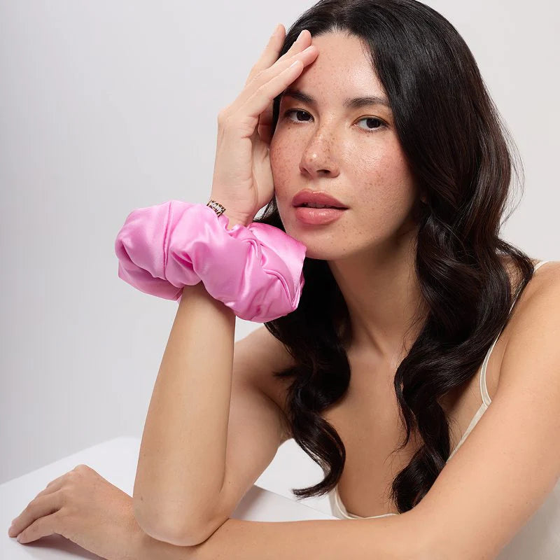 DROWSY Hotel Paradiso Hot Pink Padded Scrunchie
