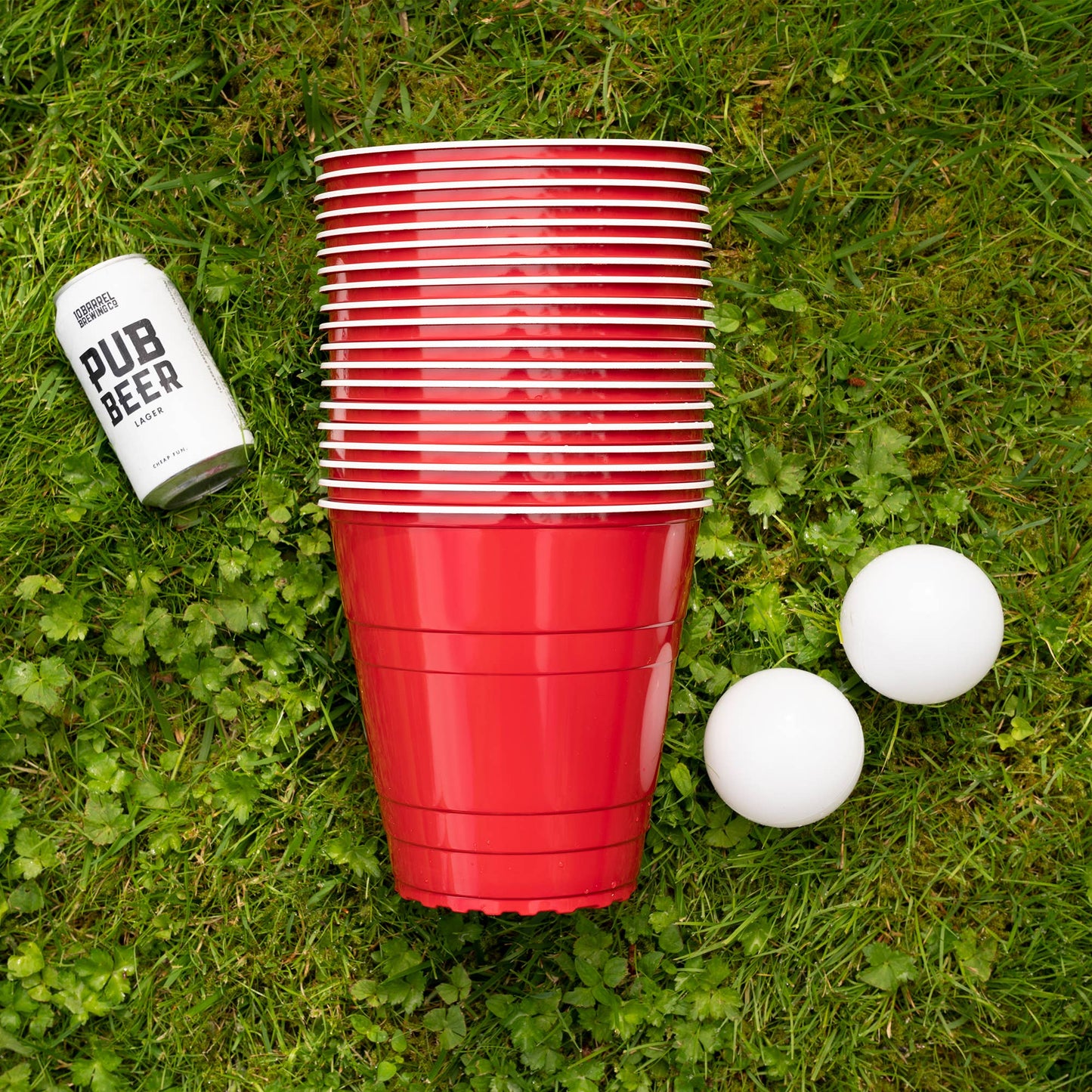 Party Giant Pong Set - Set of 20 XL Cups & 4 XL Balls