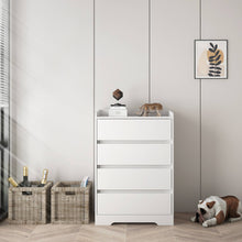 Load image into Gallery viewer, 4-Drawer Dresser, Waterproof, Black/White, Modern Design
