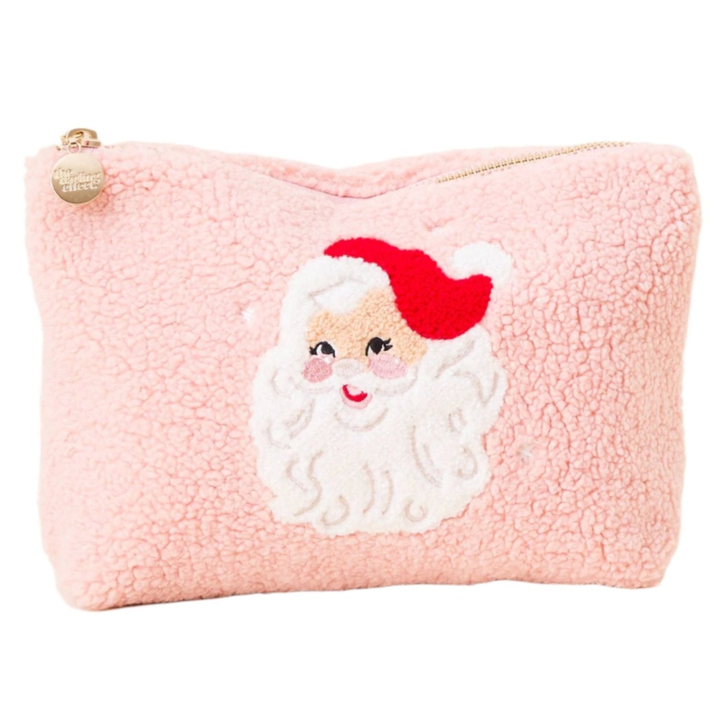 Pink Santa Teddy Pouch