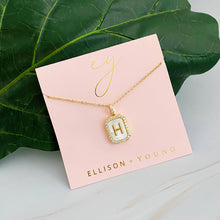 Load image into Gallery viewer, Initial Deco Open Locket Pendant Necklace
