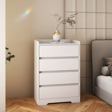 Load image into Gallery viewer, 4-Drawer Dresser, Waterproof, Black/White, Modern Design
