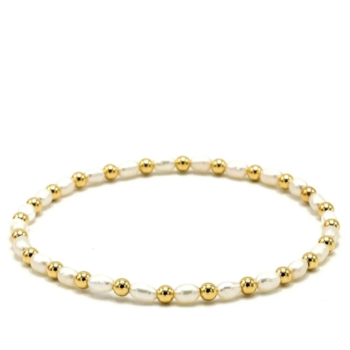 Erin Gray 3mm Montauk 14k Gold and Pearl Waterproof Bracelet