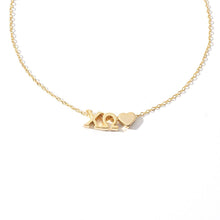 Load image into Gallery viewer, I Love My Sorority: Greek Letters Heart Necklace
