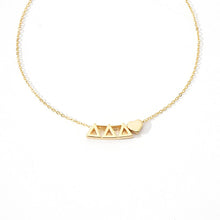 Load image into Gallery viewer, I Love My Sorority: Greek Letters Heart Necklace
