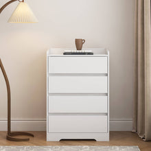 Load image into Gallery viewer, 4-Drawer Dresser, Waterproof, Black/White, Modern Design
