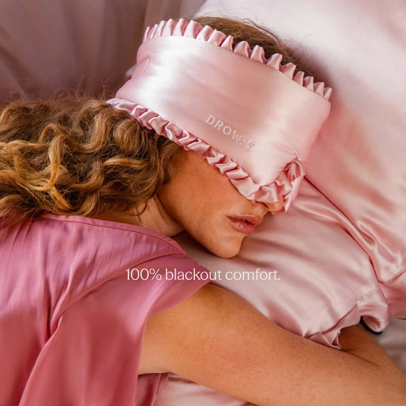 DROWSY Sleep in the City Powder Pink Sleep Mask