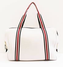 Load image into Gallery viewer, The Cassie Weekender Oxford Beige With Red Stripe
