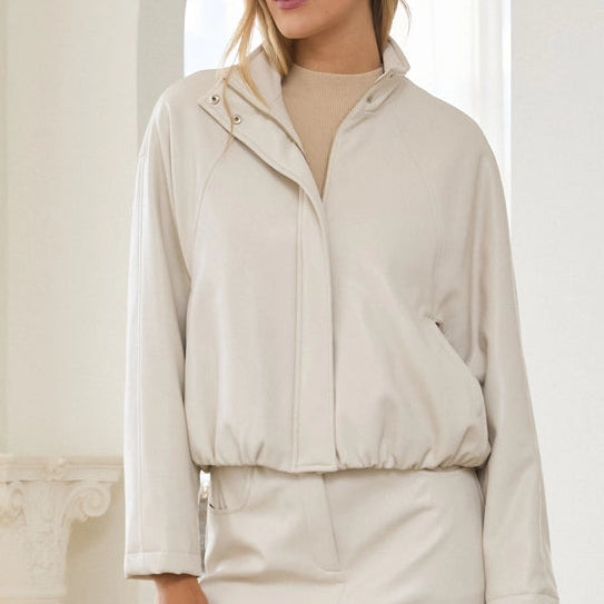 Taupe Bomber Jacket