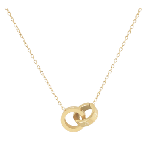 Interlocking Circle Pendant Necklace