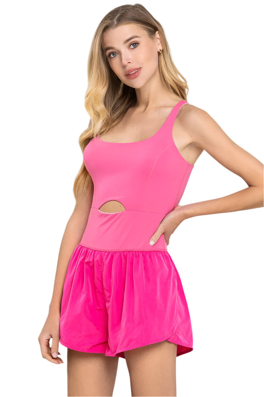 Pink Caroline Athletic Romper