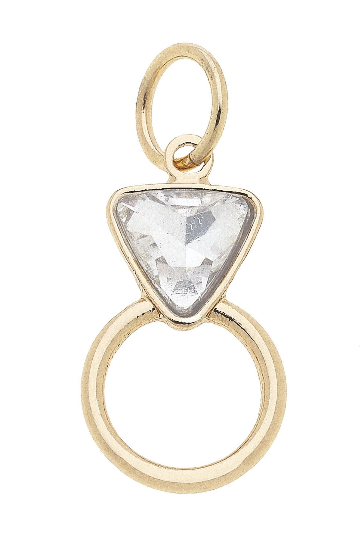 Rhinestone Ring Charm