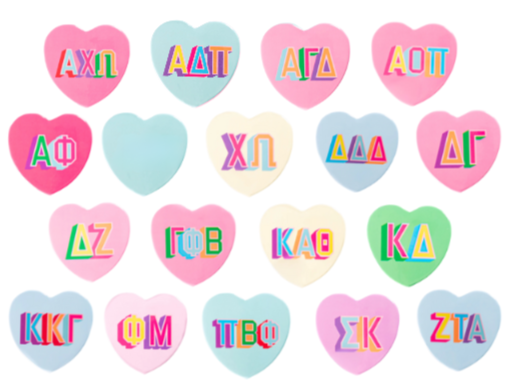 Sorority Heart Button