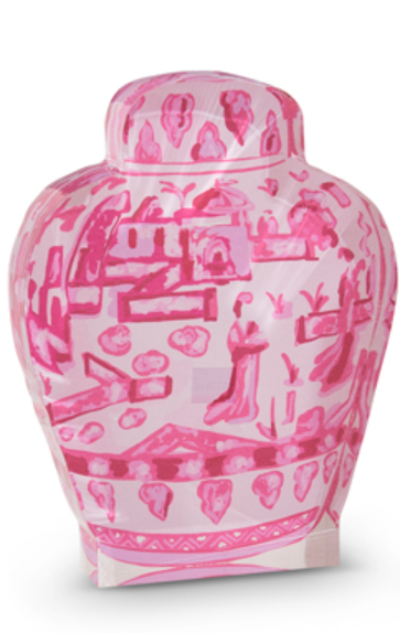 Acrylic Pink Ginger Jar