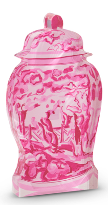 Acrylic Pink Ginger Jar