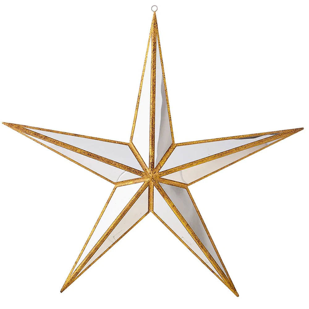 15” Mirrored Star Orn