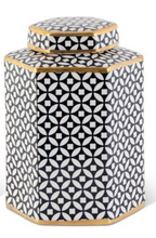 Load image into Gallery viewer, Black and White Porcelain Lidded Jar
