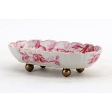 Load image into Gallery viewer, Dish With Bronze Feet- Pink Primrose
