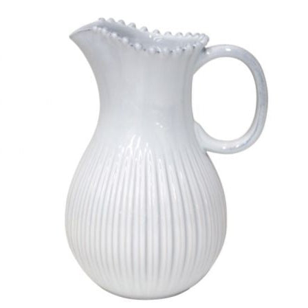 Costa Nova Pearl White Stoneware Pitcher