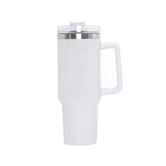 40oz STAINLESS STEEL TUMBLER HANDLE AND STRAW