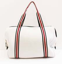 Load image into Gallery viewer, The Cassie Weekender Oxford Beige With Red Stripe
