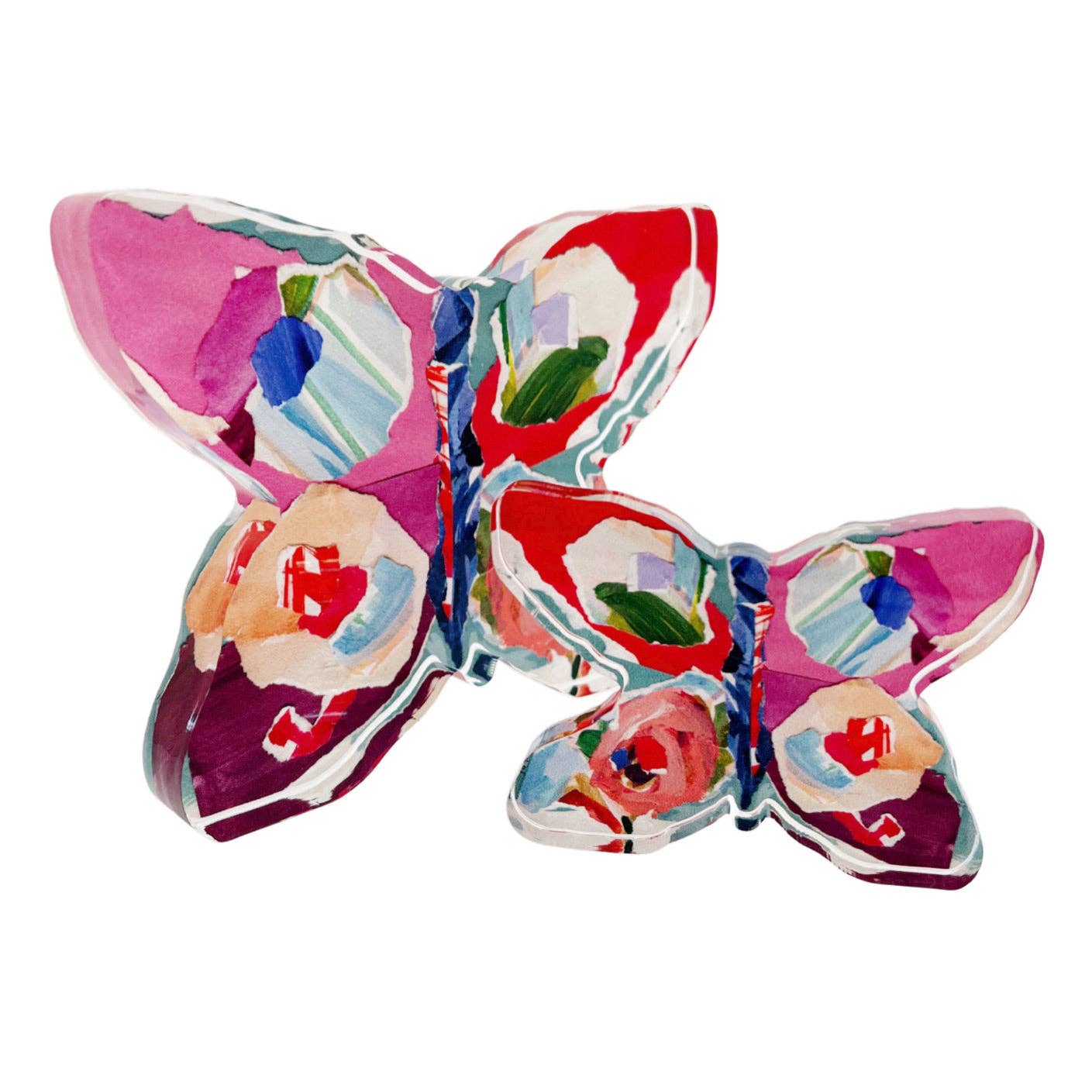 Red Butterfly Acrylic Block BITTY: Bitty Block