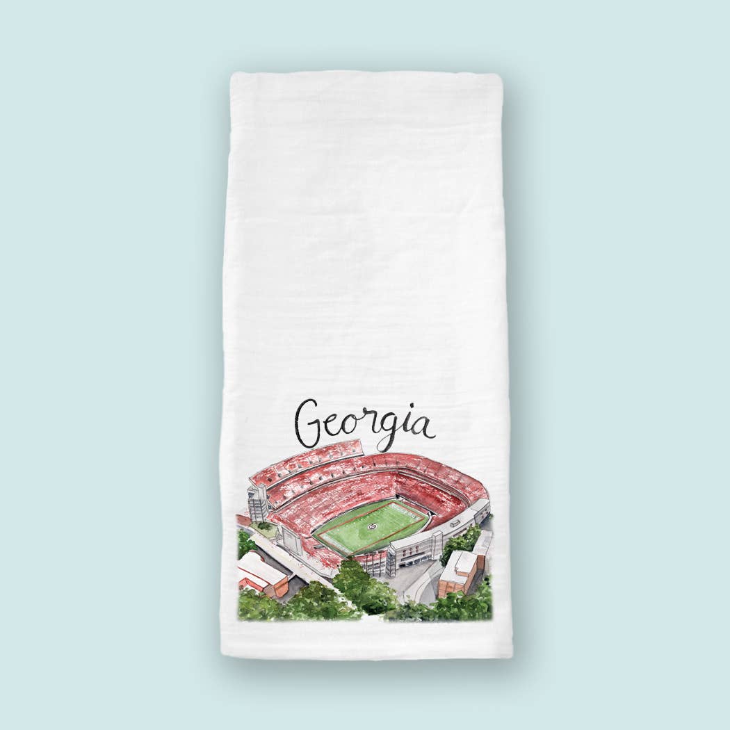 Georgia Bulldogs Stadium Tea Towel