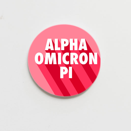 Alpha Omicron Pi Button