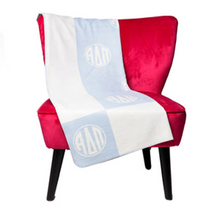 Load image into Gallery viewer, Circle Monogram Sorority Blanket
