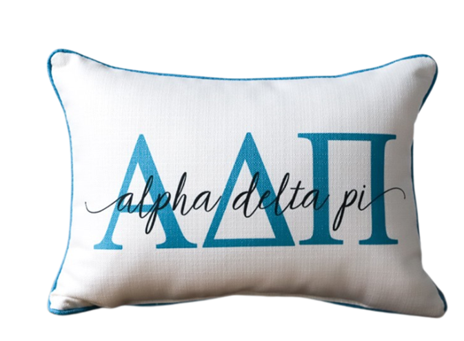 Sorority Large Letter Overlap Pillow