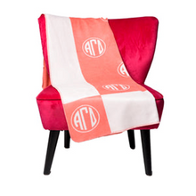 Load image into Gallery viewer, Circle Monogram Sorority Blanket
