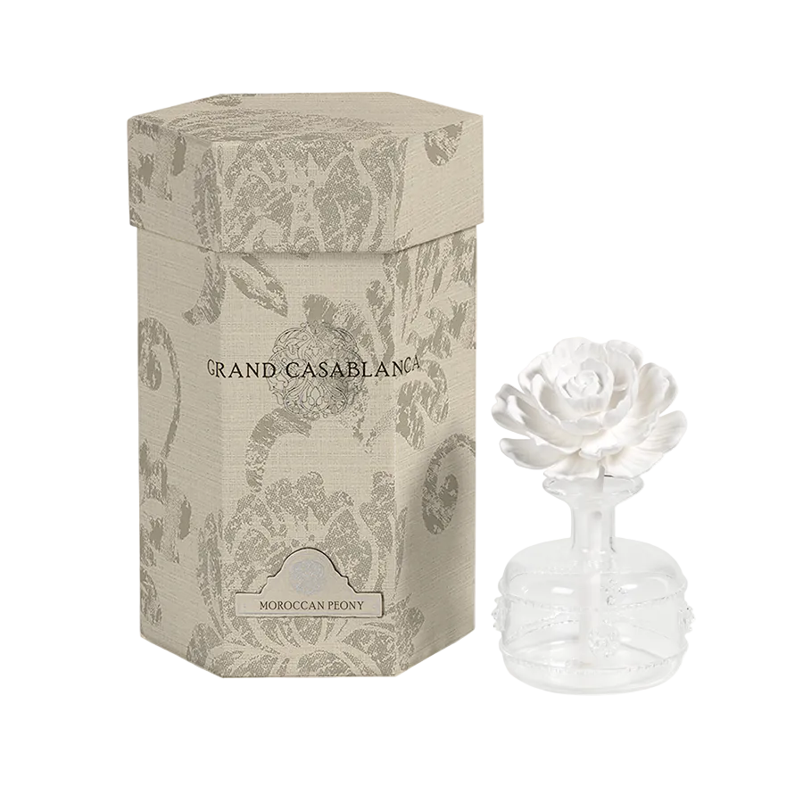 Zodax Grand Casablanca Porcelain Diffuser-Moroccan Peony Small