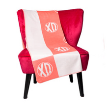 Load image into Gallery viewer, Circle Monogram Sorority Blanket
