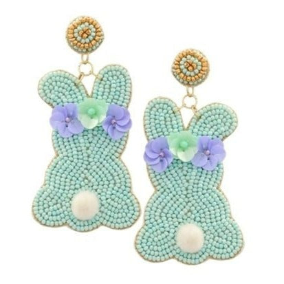 Bunny & Flower Earrings