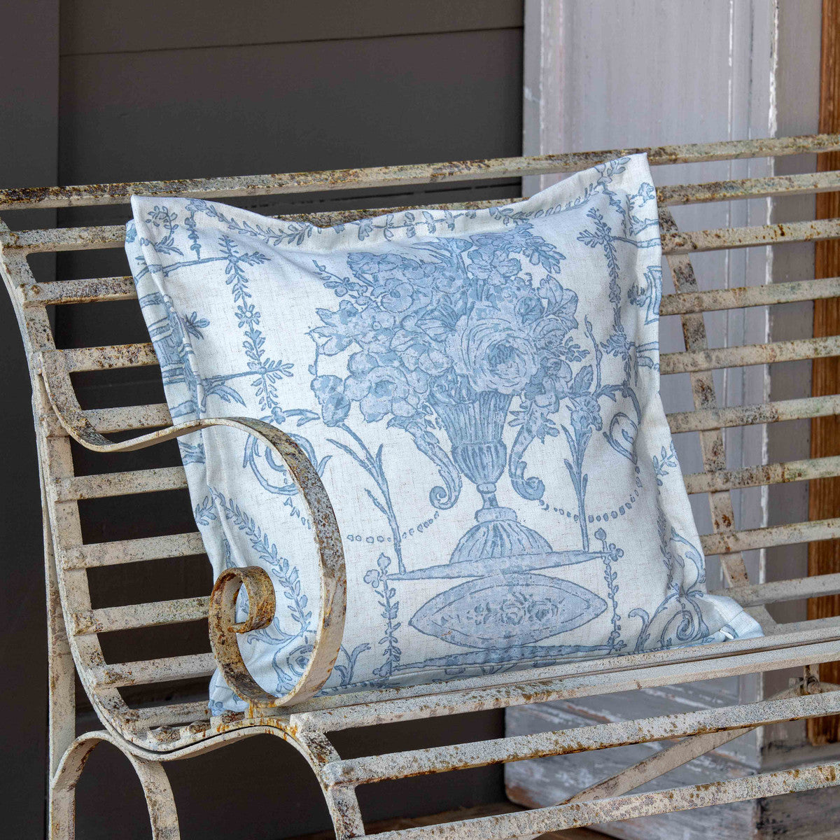 French Quarter Blue Pillow