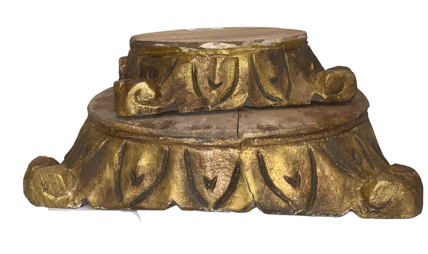 Pillar Base Gold Leaf