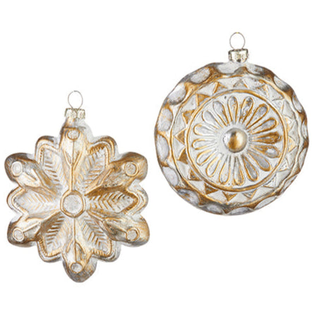 Gold & White Antique Ornaments