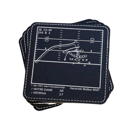 Greatest Georgia Plays Leather - Set of 4