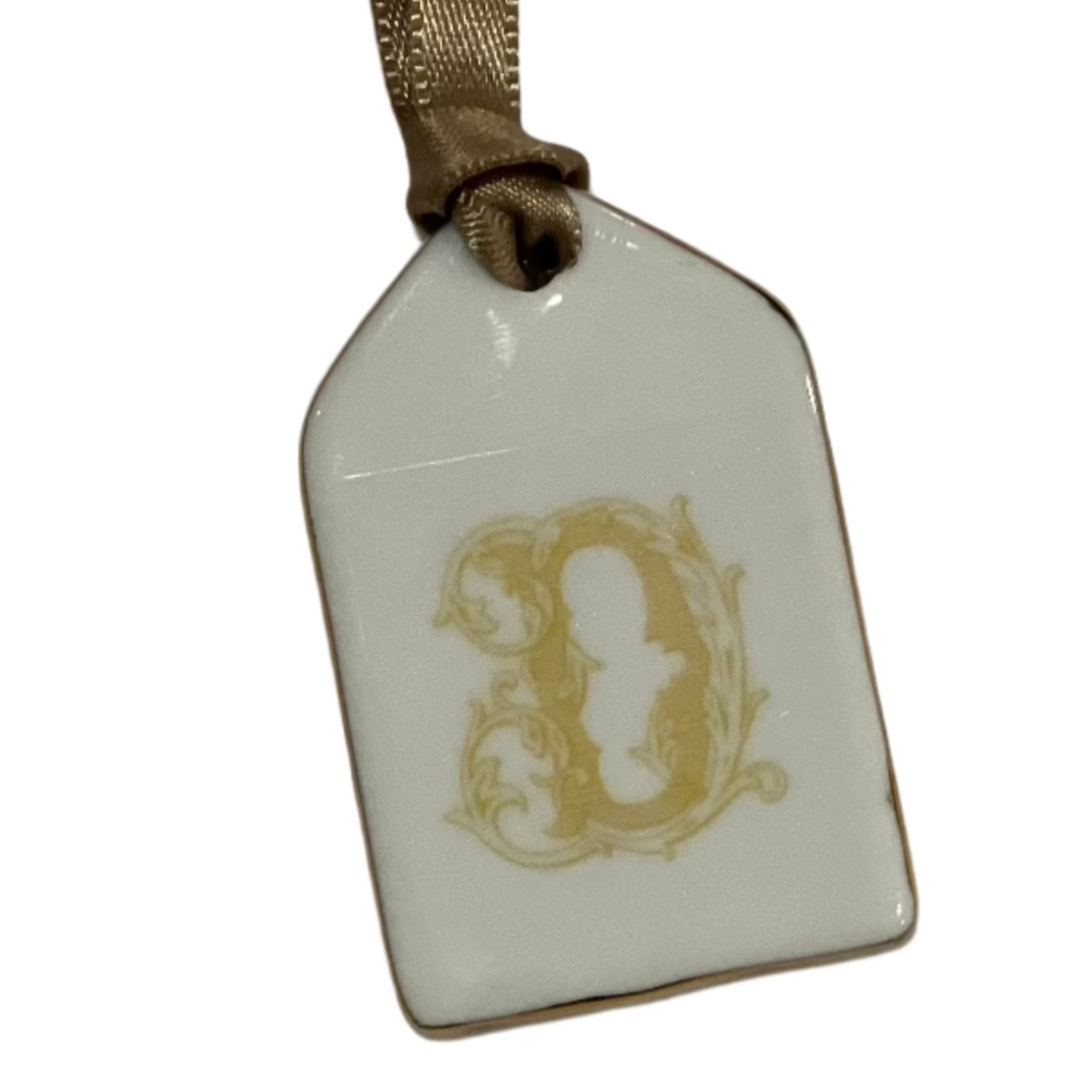 Mini Porcelain Monogram Tag