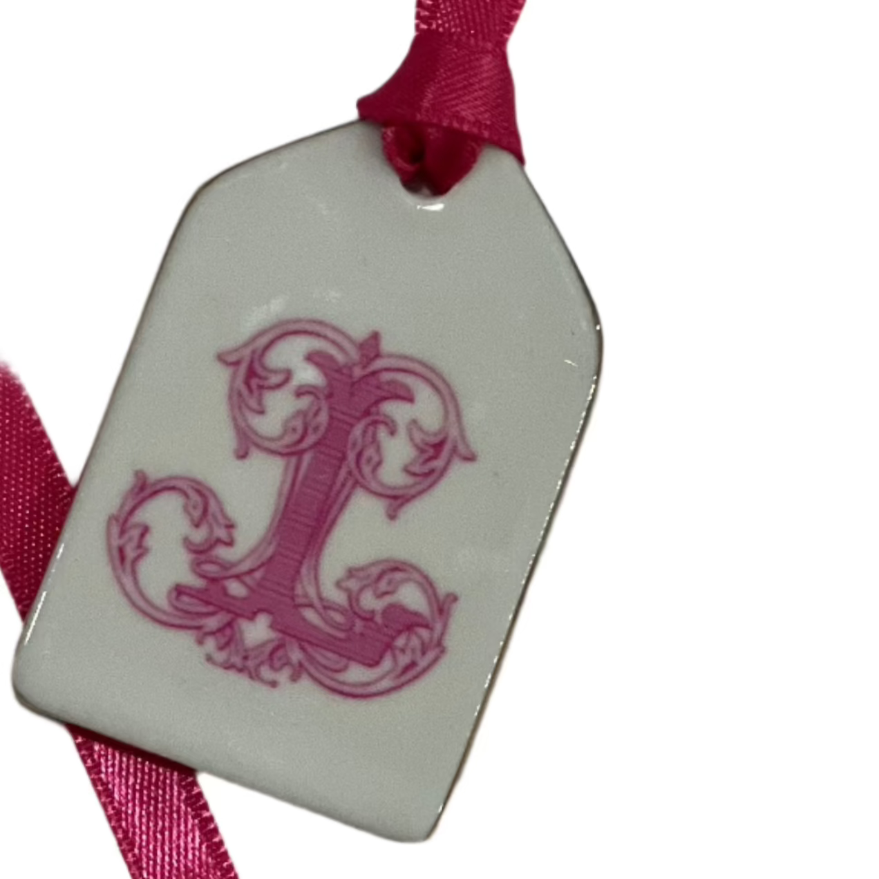 Mini Porcelain Monogram Tag