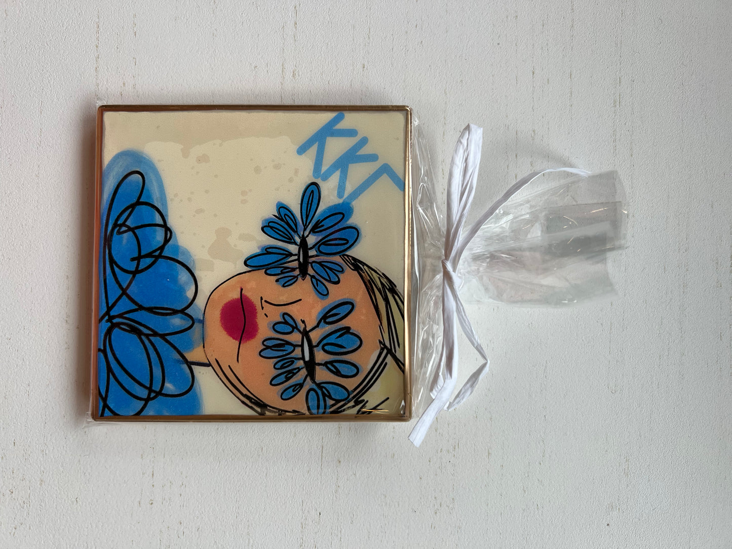 Feather Girl sorority Coaster