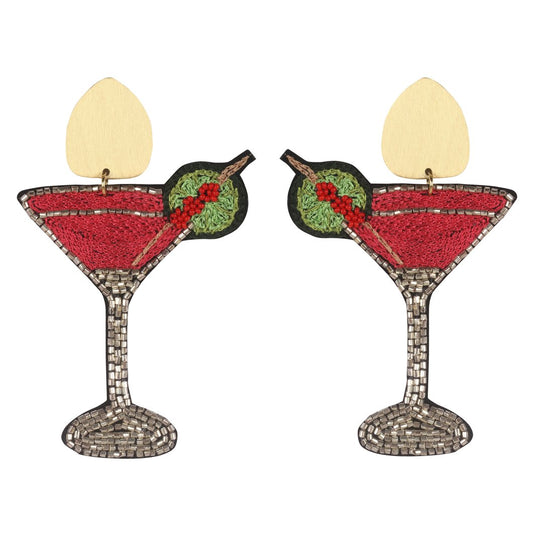 Allie Beads Martini Glass Earrings
