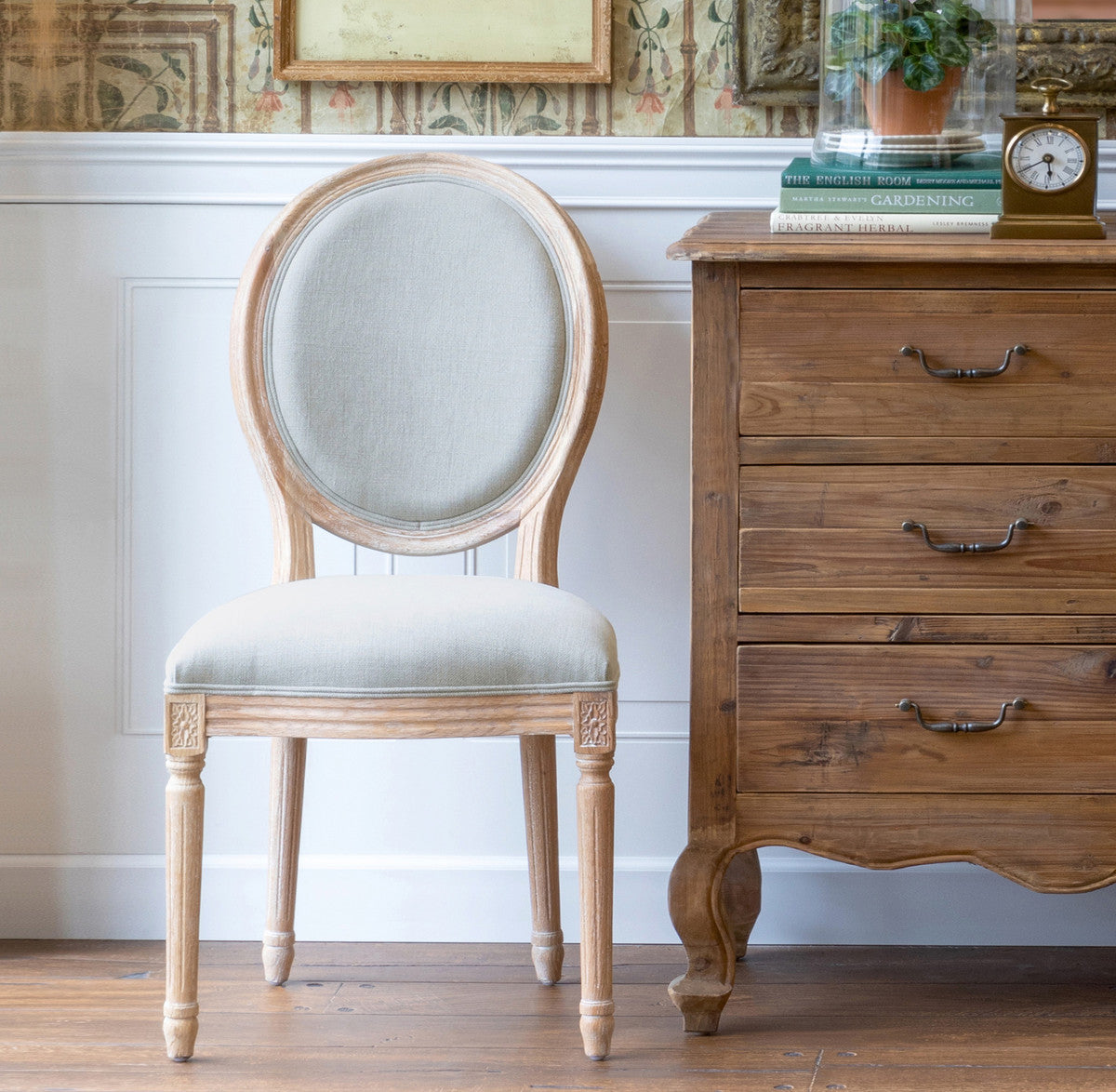 White Washed Dining Chair