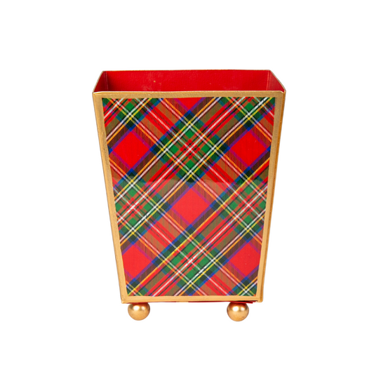 Red Tartan Cachepot