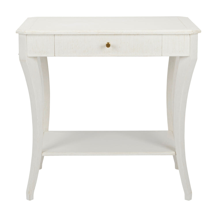 Sanibel Side Table in Shell White