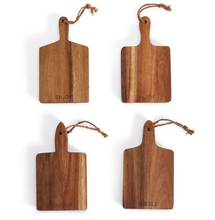 Load image into Gallery viewer, Wood Personal Charcuterie Board Set of 4
