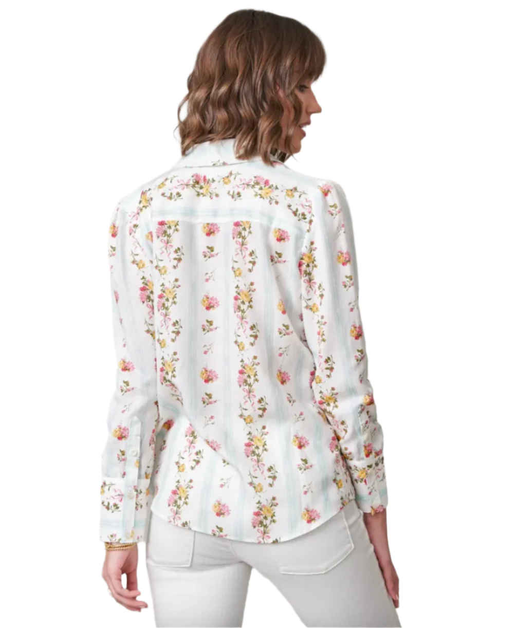 Brigette Eyelet Top Babbie's Store Bouquet Stripe
