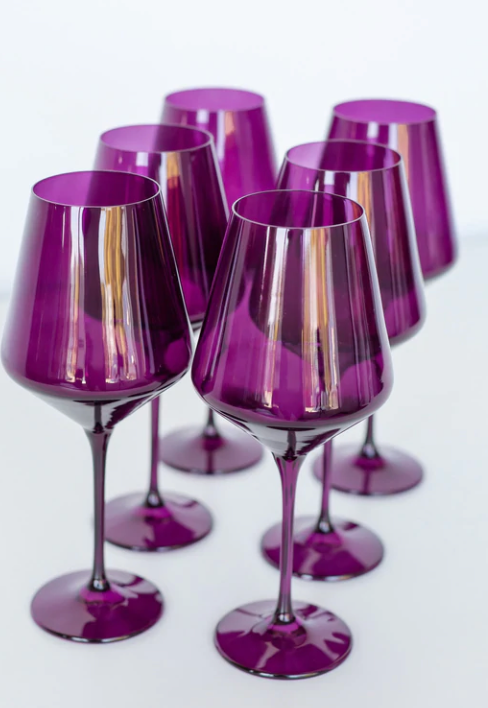 Estelle Amethyst Wine Stemware