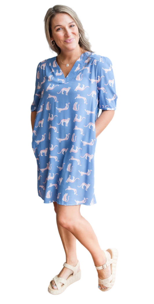 Hazel Dress - Run Wild Cornflower